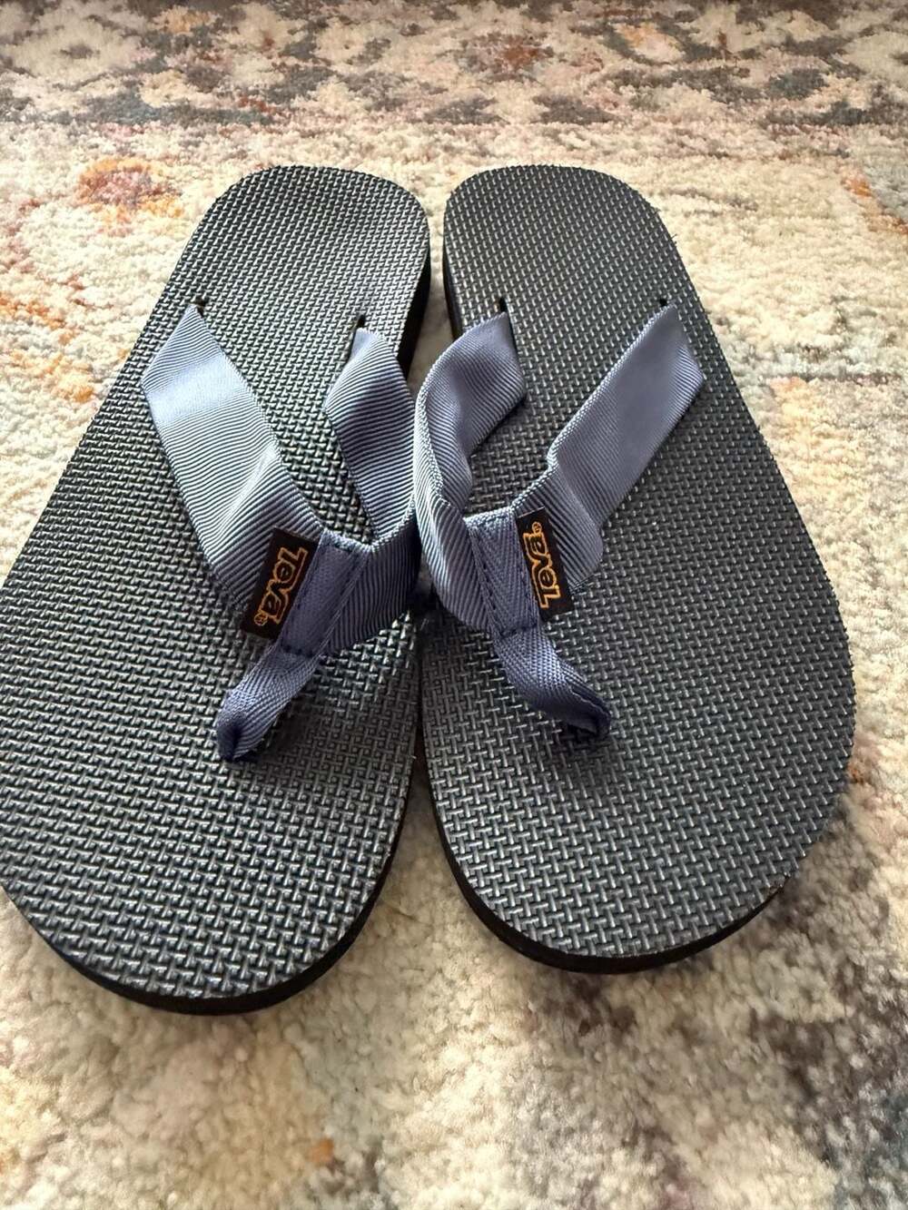 Teva Original Flip Flops Size 9 Gray Black Thong Sandals